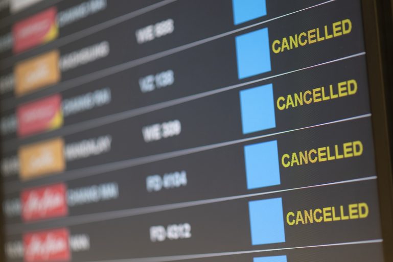 Vols annulés à l’aéroport
