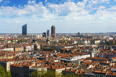 Une vue en perspective du centre-ville de Lyon